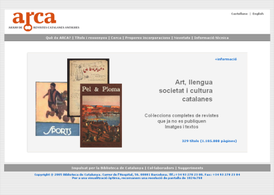 ARCA. Arxiu de Revistes Catalanes Antigues
